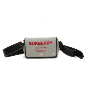 BURBERRY Black Leather Shoulder Bag